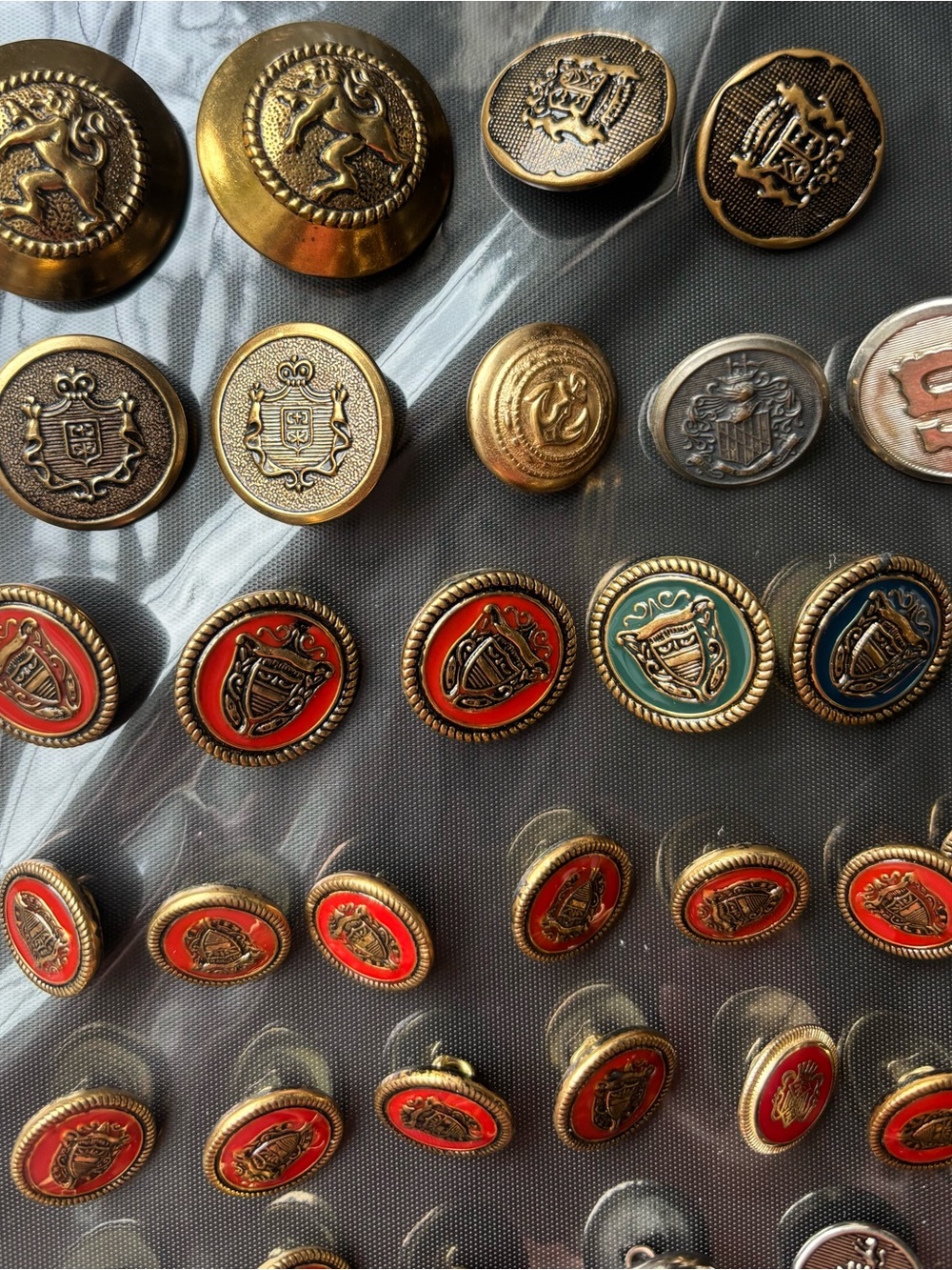 50 - Vintage Uniform Metal Buttons